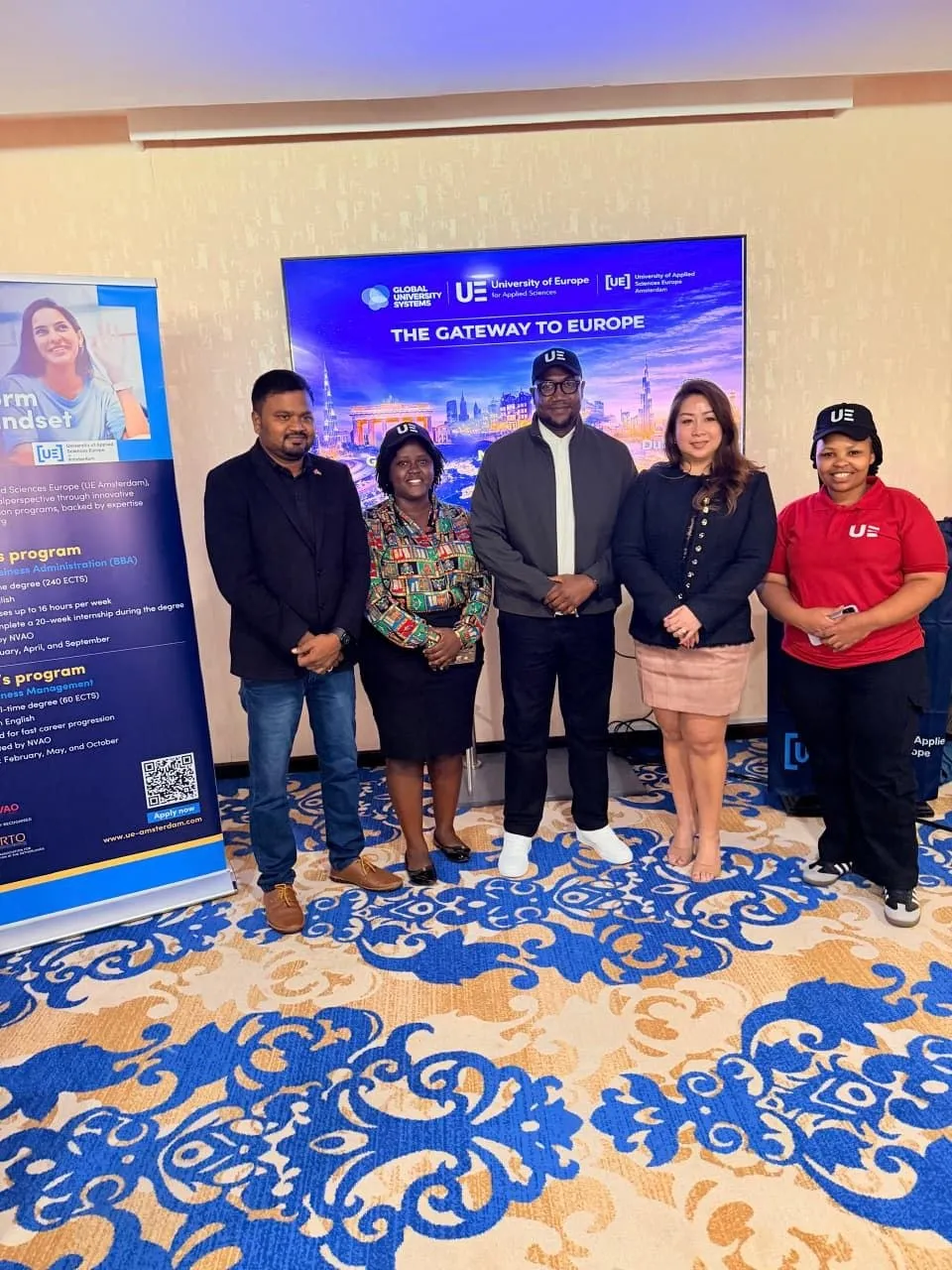 Attending the event for University of Europe for Applied Sciences